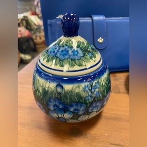 Polish Pottery Sugar Bowl